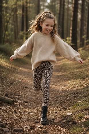ai foto legging panterprint kickenstoffen