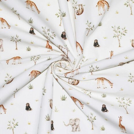 Poplin-Cotton-Jungle-Animals-kickenstoffen