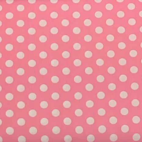 BEEBSstofjes Katoen Roze Wit Noppen