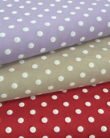 Poppy katoen stippen polkadots KicKenStoffen
