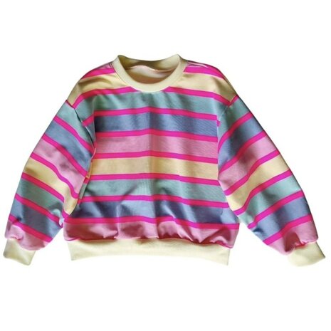sweater gemaakt door reina het vosje met stoffen van kickenstoffen