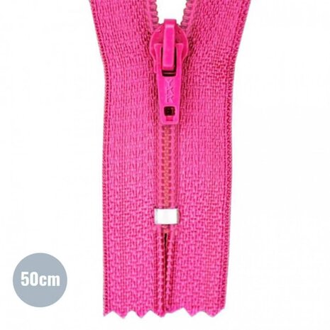 Fuchsia 50cm-Rits YKK nylon 50cm