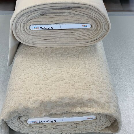 beige (natural) katoenen velvet (op=op)