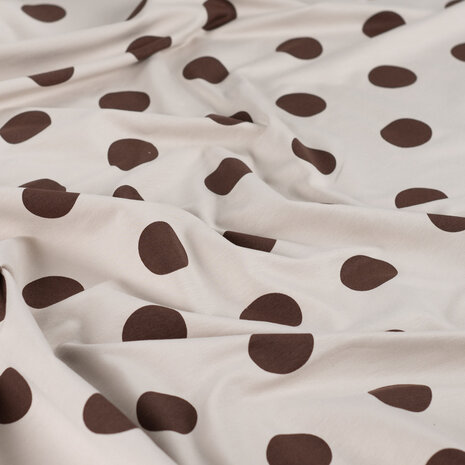 French Terry met grote polka dots &ndash; joggingstof K20130-520