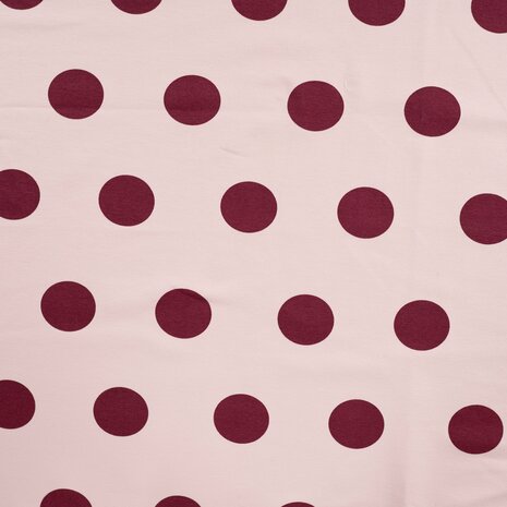 French Terry met grote polka dots &ndash; joggingstof K20130-120