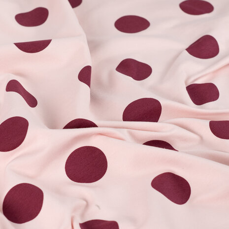 French Terry met grote polka dots &ndash; joggingstof K20130-120