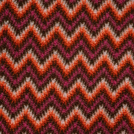 Qjutie jacquard teddy chevron zigzag bruin K80404-170