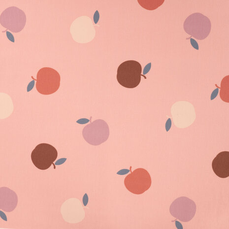 K20150-120_Geruwde French terry met appels &ndash; Qjutie
