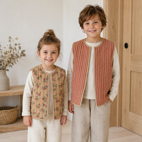 ai voorbeeld gevoerde stof junna gilet -  kickenstoffen