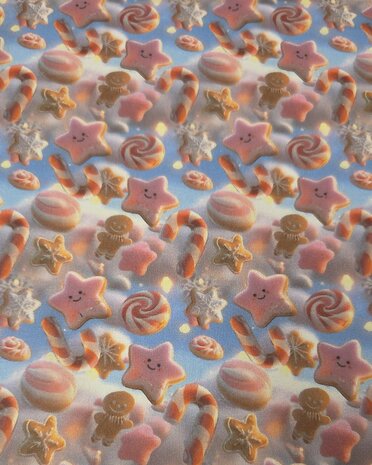 Katoen kerst snoepjes 3D cartoon