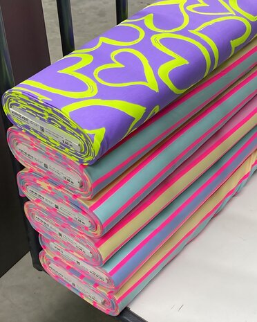 frenchterry stoffen kickenstoffen - neon