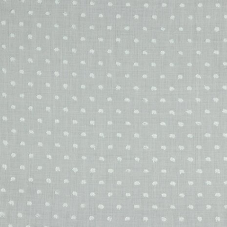 Off-white viscose voile met nopjes van Poppy
