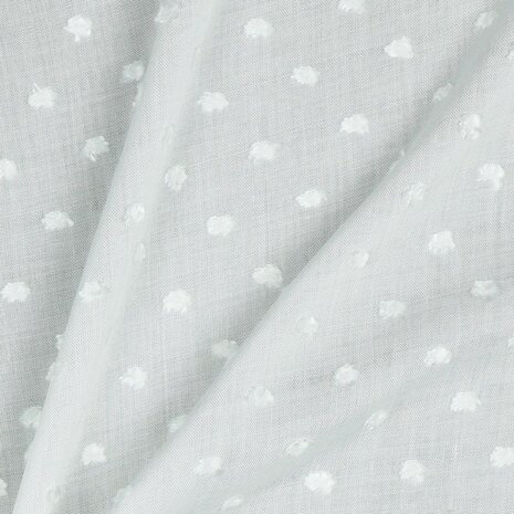 Off-white viscose voile met nopjes van Poppy