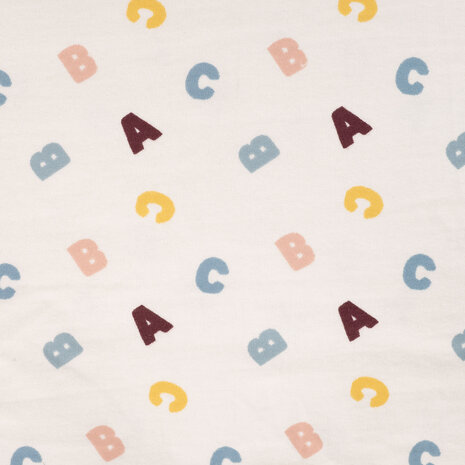 Qjutie katoenen jersey letters met peachy effect