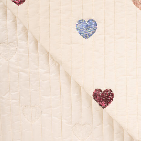 voor en achterkant quilted stof kickenstoffen