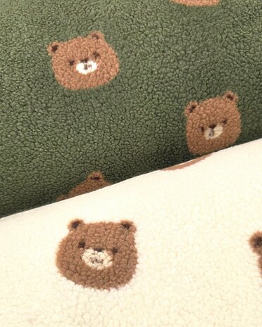 Teddy berenkopjes kickenstoffen  Poppy