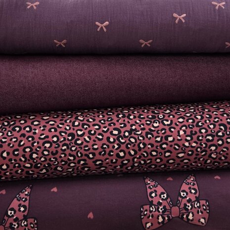burgundy stoffen Poppy - kickenstoffen