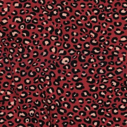 Poppy French Terry Panterprint Rouge | Sweatstof 02077.014
