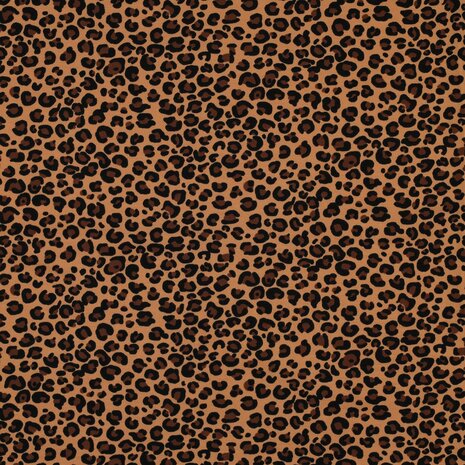 Poppy French Terry Panterprint Camel Bruin | Sweatstof 02077.012