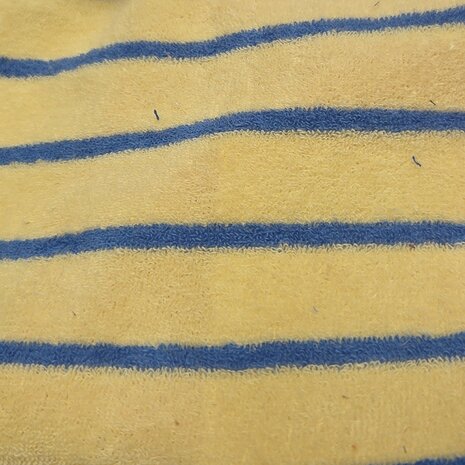 badstof tricot geel blauw - kickenstoffen
