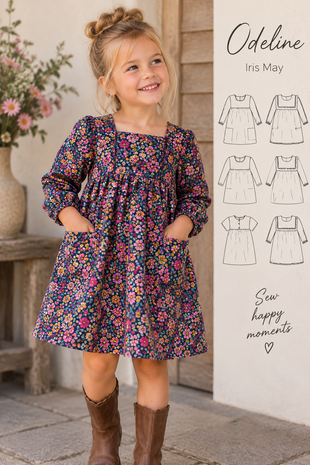 ai voorbeeld odeline jurk bloemen poplin kickenstoffen
