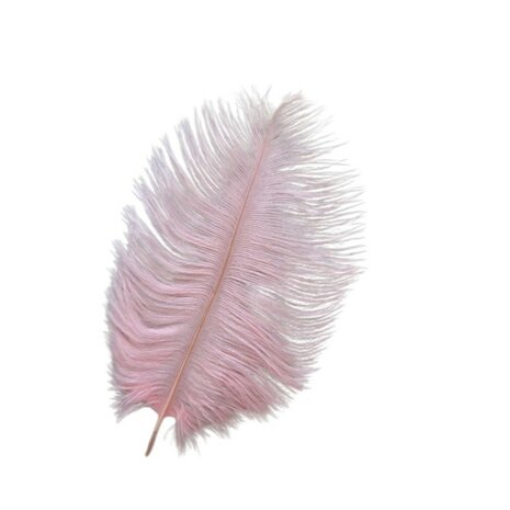 licht roze struisvogel veer KicKenStoffen