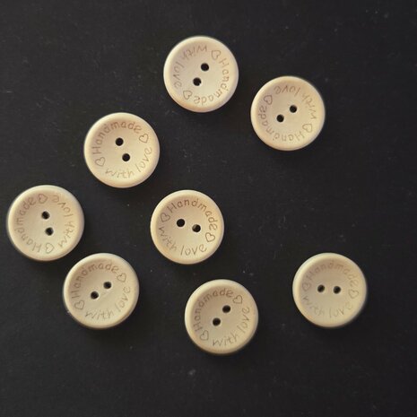 handmade with hartje knopen knoopjes - KicKenStoffen