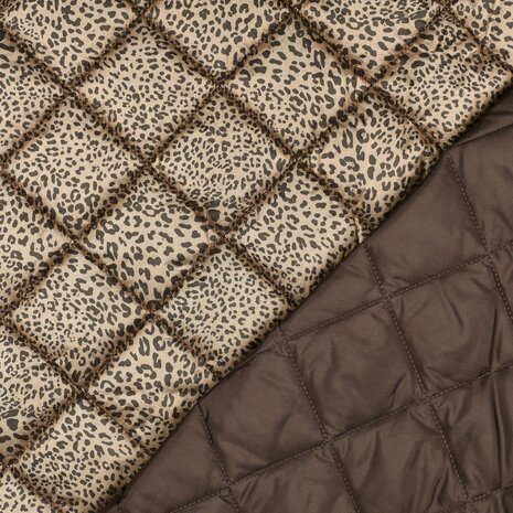 Doorgestikte jassenstof foil animal skin zwart &ndash; Poppy Fabrics 04835.001_kickenstoffen