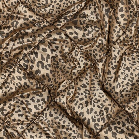 Doorgestikte jassenstof foil animal skin zwart &ndash; Poppy Fabrics 04835.001_kickenstoffen