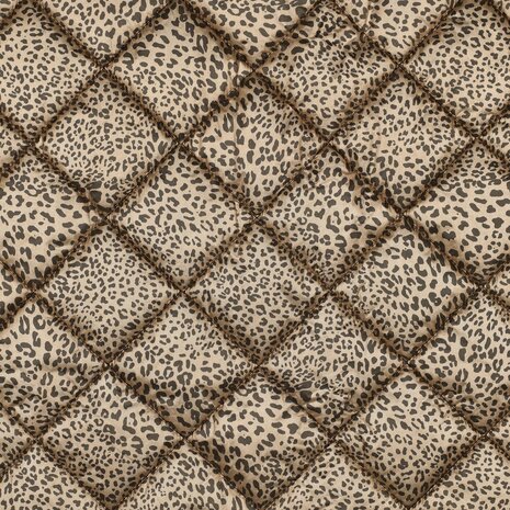 Doorgestikte jassenstof foil animal skin zwart &ndash; Poppy Fabrics 04835.001_kickenstoffen