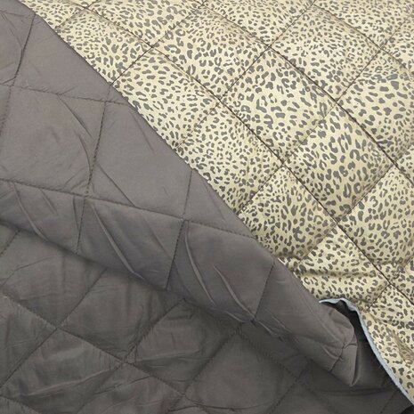 Doorgestikte jassenstof foil animal skin zwart &ndash; Poppy Fabrics 04835.001_kickenstoffen