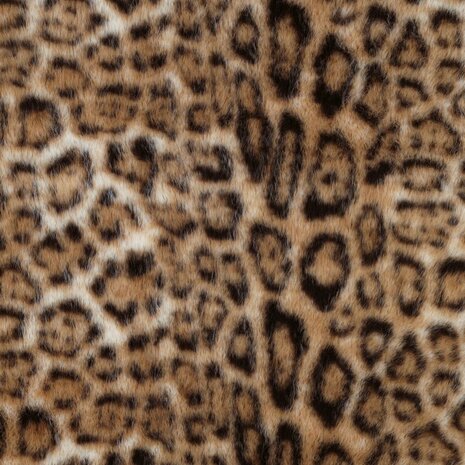 Poppy Faux Fur Panter Beige | Imitatiebont Dierenprint