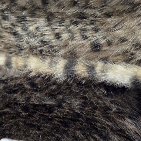 licht en donker Poppy Faux Fur Animal Skin &ndash; Panter
