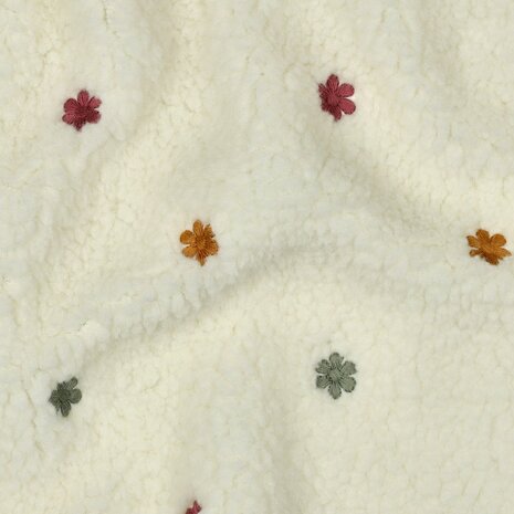 Poppy Teddy Embroidery Flowers &ndash; Ecru 04809.001