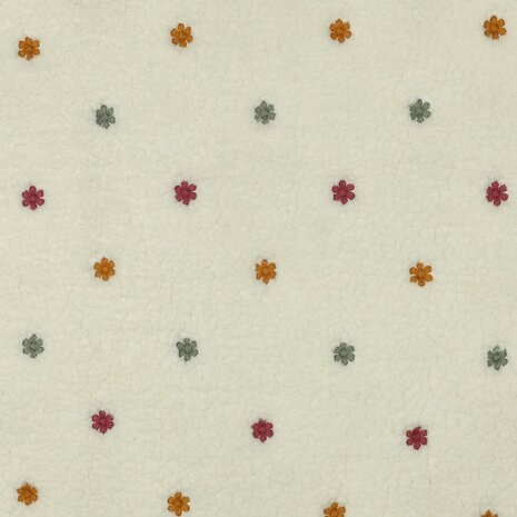 Poppy Teddy Embroidery Flowers &ndash; Ecru 04809.001