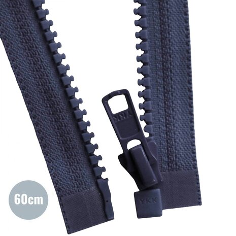 VISLON-Zipper-YKK-Navy-60CM-kickenstoffen