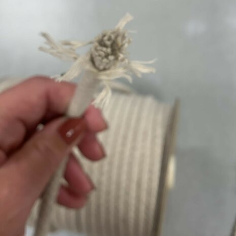 vulkoord 8mm katoen ecru-natural kickenstoffen