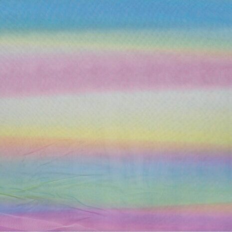 regenboog soft tule van KicKenStoffen de stoffenwebshop KC2121-011