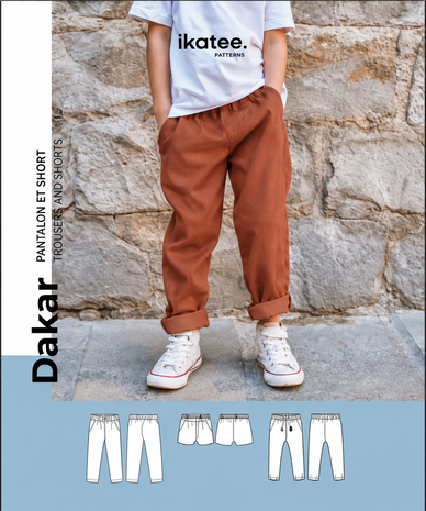 ai foto Ikatee broek Dakar voorbeeld heavy twill kickenstoffen