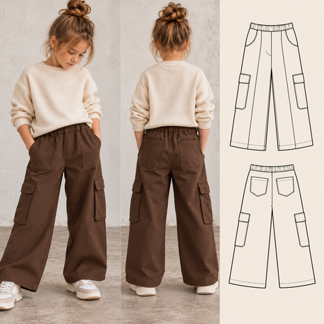 ai foto Baybroek kids voorbeeld met zakken heavy twill kickenstoffen