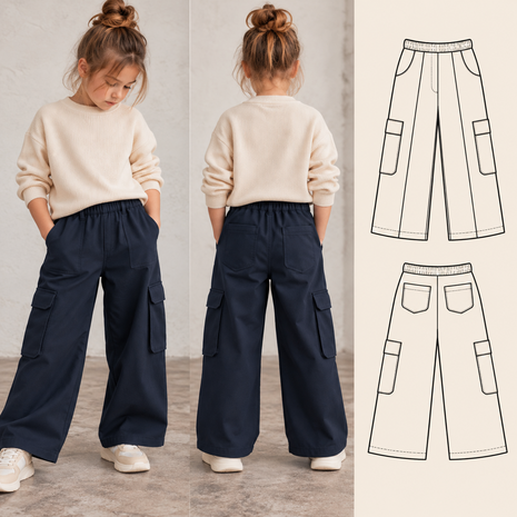 ai foto Baybroek kids voorbeeld heavy twill marine kickenstoffen