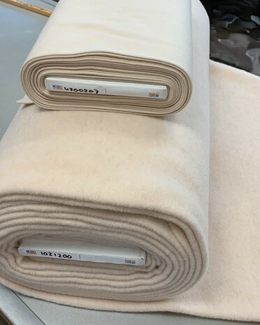 merino wol fleece met bijpassende boordstof