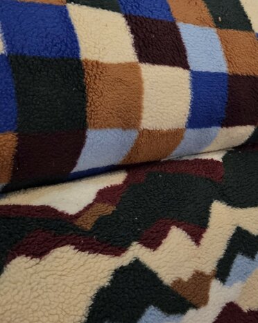 blue mix teddy stoffen kickenstoffen