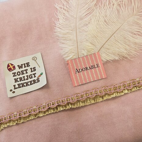 zwarte pieten stoffen met leuke labels van loop en label