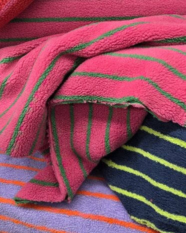 teddy jacquard stripes qjutie and the qjutest - kickenstoffen