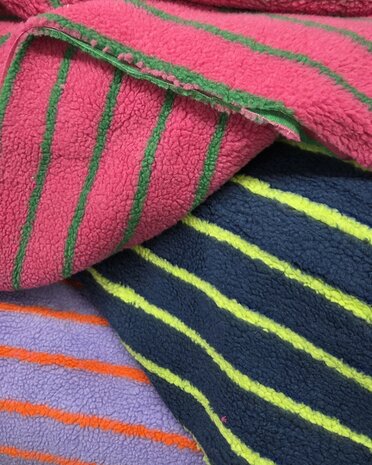 teddy jacquard stripes qjutie and the qjutest - kickenstoffen