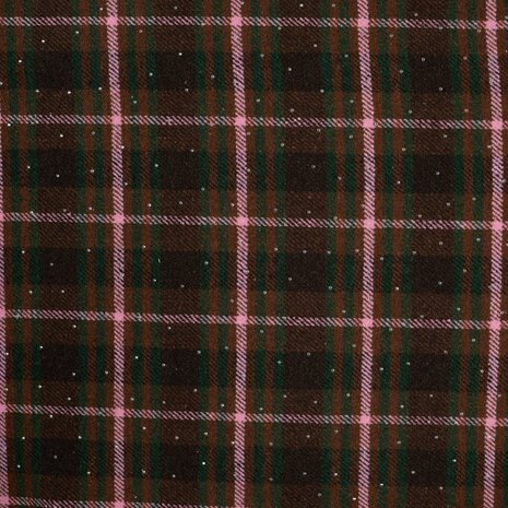 Dikke Flanel Ruiten met Zilveren Studs Q22923-560