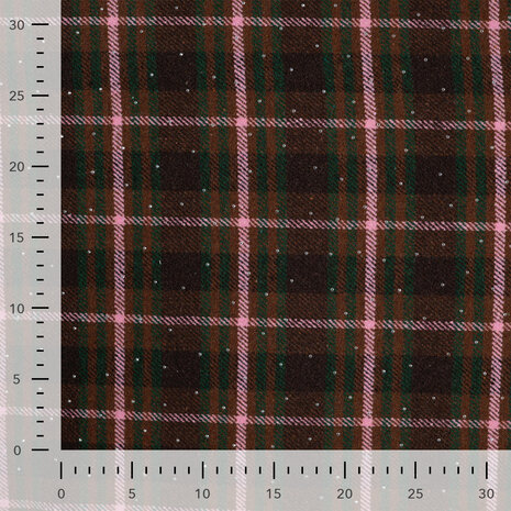 Dikke Flanel Ruiten met Zilveren Studs Q22923-560