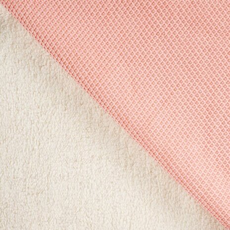 Double Face Boucl&eacute; Roze Ecru &ndash; Qjutie Kids k48165-120