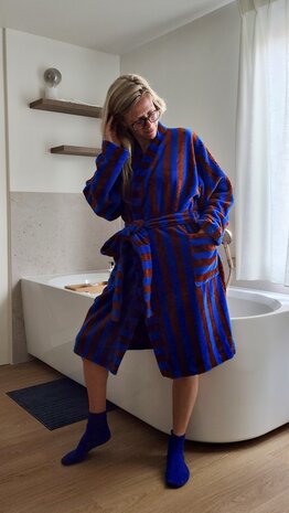 robin badjas van bamboe katoen fleece badstof - kickenstoffen -wisj
